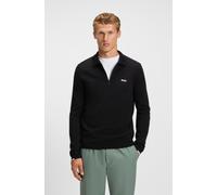 Strickpullover BOSS GREEN "KN Ever-X PL", Herren, Gr. L, schwarz (schwarz001), Strick, Obermaterial: 100% Baumwolle, unifarben, casual, regular fit normal, Rundhals, Langarm Bündchen, Pullover, mit Re