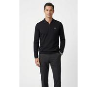 Strickpullover BOSS GREEN "KN Ever-X PL", Herren, Gr. S, blau (dunkelblau402), Strick, Obermaterial: 100% Baumwolle, unifarben, regular fit normal, Rundhals, Bündchen, Pullover Strickpullover, mit Rei