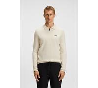 Strickpullover BOSS GREEN "KN Ever-X PL", Herren, Gr. XXL, open weiß131, Strick, Obermaterial: 100% Baumwolle, unifarben, regular fit normal, Rundhals, Bündchen, Pullover Strickpullover, mit Reißversc