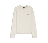 Strickpullover BOSS GREEN "KN Momentum-X CN", Herren, Gr. L, open weiß131, Strick, Obermaterial: 48% Polyester, 39% Schurwolle, 11% Polyamid, 2% Elasthan, unifarben, regular fit normal, Rundhals, Bünd