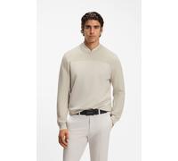 Strickpullover BOSS GREEN "KN Momentum-X CN", Herren, Gr. XL, beige (light beige272), Strick, Obermaterial: 48% Polyester, 39% Schurwolle, 11% Polyamid, 2% Elasthan, regular fit normal, Rundhals, Bünd