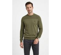 Strickpullover BOSS GREEN "KN Momentum-X CN", Herren, Gr. XXL, schwarz beige257, Strick, Obermaterial: 48% Polyester, 39% Schurwolle, 11% Polyamid, 2% Elasthan, regular fit normal, Rundhals, Bündchen,
