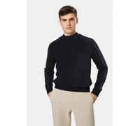 Strickpullover BOSS ORANGE "Andern", Herren, Gr. M, dunkelblau404, Strick, Obermaterial: 70% Schurwolle, 30% Polyacryl, unifarben, relaxed fit normal, Rundhals, Bündchen, Pullover Strickpullover, Rund