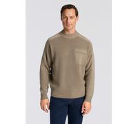 Strickpullover BOSS ORANGE "Andern", Herren, Gr. S, beige (open grün346), Strick, Obermaterial: 70% Schurwolle, 30% Polyacryl, unifarben, relaxed fit normal, Rundhals, Bündchen, Pullover Strickpullove