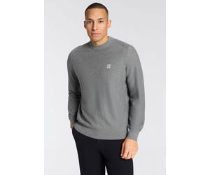 Strickpullover BOSS ORANGE "Anion Cotton Cashmere", Herren, Gr. 3XL, silber041, Strick, Obermaterial: 95% Baumwolle, 5% Kaschmir, regular fit normal, Rundhals, eingesetzt Bündchen, Pullover Strickpull