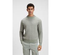 Strickpullover BOSS ORANGE "Avac", Herren, Gr. XXL, grün (light beige271), Strick, Obermaterial: 60% Schurwolle, 40% Polyacryl, regular fit hüftbedeckend, hoch geschlossener Ausschnitt, Bündchen, Pull