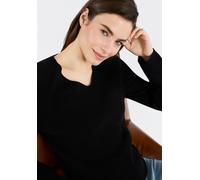 Strickpullover BOSS ORANGE "Fardellina Premium Damenmode", Damen, Gr. XS (34), schwarz (schwarz 001), Strick, Obermaterial: 100% Baumwolle, unifarben, normal, V-Ausschnitt, Raglanärmel, Pullover Stric
