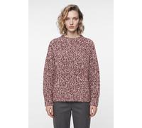 Strickpullover BOSS ORANGE "Flocasia Premium Damenmode", Damen, Gr. S, lila (medium rot 614), Strick, Obermaterial: 60% Wolle, 25% Polyamid, 15% Alpaka, meliert, hüftbedeckend, Rundhals, Strickbündche