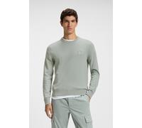Strickpullover BOSS ORANGE "Kanovano Cotton Cashmere", Herren, Gr. 3XL, grün (open grün351), Strick, Obermaterial: 95% Baumwolle, 5% Kaschmir, unifarben, regular fit hüftlang, Rundhals, eingesetzt Str