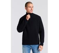 Strickpullover BOSS ORANGE "Kwinter", Herren, Gr. 3XL, dunkelblau404, Strick, Obermaterial: 40% Schurwolle, 40% Wolle, 20% Polyamid, unifarben, relaxed fit normal, hoch geschlossener Ausschnitt, Bündc