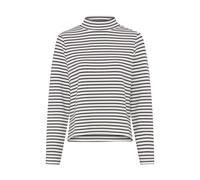 Strickpullover BRAX "Style BILLY L", Damen, Gr. 46, schwarz-weiß (lila), 51% Viskose, 44% Polyester, 5% Elasthan, Pullover Strickpullover, Streifen: Sweatshirt im Viskosemix (77132526-46) lila
