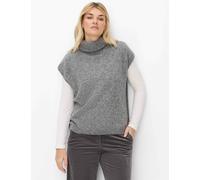 Strickpullover BRAX "Style", Damen, Gr. 36, grau, Strick, 35% Wolle, 30% Polyester, 25% Viskose, 10% Alpaka, Pullover Strickpullover, Cosy Alpaka: Pullunder im Wollmix (23407656-36) grau