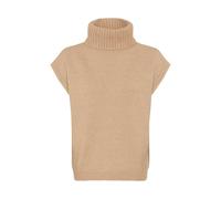 Strickpullover BRAX "Style", Damen, Gr. 48, beige (sand), Strick, 35% Wolle, 30% Polyester, 25% Viskose, 10% Alpaka, Pullover Strickpullover, Cosy Alpaka: Pullunder im Wollmix (75350201-48) sand