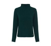 Strickpullover BRAX "Style LEA", Damen, Gr. 48, grün (dunkelblau), Strick, 35% Wolle, 30% Polyester, 25% Viskose, 10% Alpaka, Pullover Strickpullover, Cosy Alpaka: Pullover im Wollmix (20588819-48) du