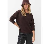 Brax Damen Strickpullover Style LESLEY brunette, dunkelbraun, Gr. 36