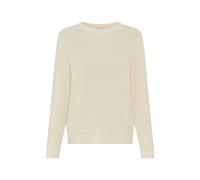 Strickpullover BRAX "Style LESLEY", Damen, Gr. 38, beige (ecru), Strick, 100% Baumwolle, Rundhals, Pullover Strickpullover, Strickpullover aus reiner Baumwolle (66033444-38) ecru