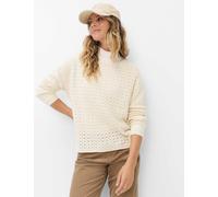Brax Damen Strickpullover Style LESLEY dark ecru, Altweiß, Gr. 48