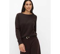 Strickpullover BRAX "Style LISA", Damen, Gr. 34, braun (dunkelbraun), Strick, 90% Schurwolle, 10% Kaschmir, Rundhals, Pullover Strickpullover (87602909-34) dunkelbraun
