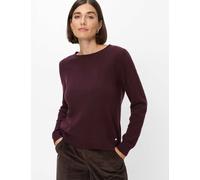 Strickpullover BRAX "Style LISA", Damen, Gr. 40, lila (dunkellila), Strick, 90% Schurwolle, 10% Kaschmir, Rundhals, Pullover Strickpullover (65123140-40) dunkellila