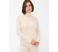 Strickpullover BRAX "Style LIZ", Damen, Gr. 46, beige, Strick, 90% Schurwolle, 10% Kaschmir, U-Boot-Ausschnitt, Pullover Strickpullover (50445061-46) beige