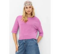 Strickpullover BRAX "Style NIA", Damen, Gr. 42, pink (lila), Strick, 100% Baumwolle, Rundhals, Pullover Strickpullover (53631749-42) lila