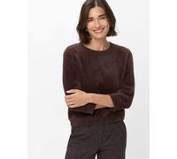 Strickpullover BRAX "Style NOEMI", Damen, Gr. 34, dunkelbraun, Strick, 61% Polyamid, 39% Baumwolle, Rundhals, Pullover Strickpullover (79113605-34) dunkelbraun