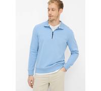 Strickpullover BRAX "Style SION", Herren, Gr. 4XL, blau, 82% Baumwolle, 18% Polyester, Pullover Strickpullover (53908527-4XL) blau