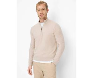 Strickpullover BRAX "Style STEFFEN", Herren, Gr. 4XL, beige, Strick, 44% Baumwolle, 36% Leinen, 20% Polyester, Pullover Strickpullover (15790565-4XL) beige