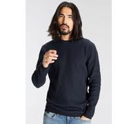 Strickpullover BRUNO BANANI, Damen, Gr. XXL (60/62), blau (navy), Feinstrick, Obermaterial: 50% Baumwolle, 50% Polyacryl, Basic schmal, Rundhals, Bündchen, Pullover Strickpullover, gewaschene Optik, T