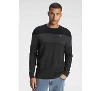 Strickpullover BRUNO BANANI, Herren, Gr. XXL (60/62), schwarz (schwarz melier), Obermaterial: 50% Baumwolle, 50% Polyacryl, meliert, Basic schmal, Rundhals, Bündchen, Pullover Strickpullover, im modis