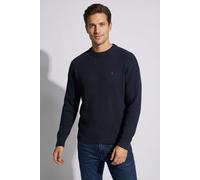 Strickpullover CALVIN KLEIN JEANS, Herren, Gr. XXL, blau (schwarz sapphire), Strick, Obermaterial: 100% Baumwolle, unifarben, casual, regular fit normal, Rundhals, Langarm Bündchen, Pullover, Rundhals