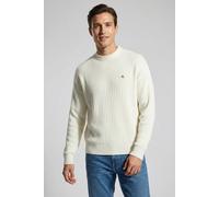 Strickpullover CALVIN KLEIN JEANS, Herren, Gr. XXL, tofu, Strick, Obermaterial: 100% Baumwolle, unifarben, regular fit normal, Rundhals, Bündchen, Pullover Strickpullover, Rundhalsausschnitt, Regular