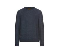 Strickpullover CAMEL ACTIVE, Damen, Gr. L, tinted blau, Strick, Obermaterial: 70% Baumwolle, 30% Polyacryl, Strukturmuster, unifarben, regular fit taillenbedeckt, Rundhals, Rippbündchen, Pullover Stri