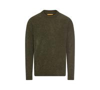 Strickpullover CAMEL ACTIVE, Herren, Gr. L, grün (forrest grün), Strick, Obermaterial: 100% Polyester, meliert, normal hüftbedeckend, Rundhals, Flachstrickbündchen, Pullover Strickpullover, mit Rundha