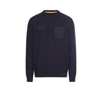 camel active Herren Strickpullover mit Brusttasche | Pullover aus reiner Baumwolle mit Rundhalsausschnitt im Regular Fit - formstabil und pflegeleicht