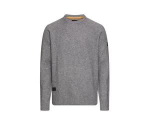 Strickpullover CAMEL ACTIVE, Herren, Gr. M, dust grau, Strick, Obermaterial: 39% Polyacryl, 33% Polyester, 26% Baumwolle, 2% Elasthan, meliert, unifarben, regular fit hüftbedeckend, Rundhals, Bündchen