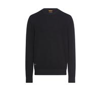 Strickpullover CAMEL ACTIVE, Herren, Gr. M, schwarz navy, Strick, Obermaterial: 100% Baumwolle, unifarben, normal hüftbedeckend, Rundhals, Bündchen, Pullover Strickpullover, unifarben und aus reiner B