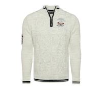 Strickpullover CARISMA "CARISMA Pullover", Herren, Gr. XXL, weiß (ecru), Obermaterial: 100% Polyacryl PAN., uni, regular fit, Pullover Strickpullover, Premium Strickpullover (27911515-XXL) ecru