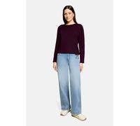 Strickpullover CARTOON "Damen mit Rundhalsausschnitt", Damen, Gr. 34, lila (schwarz dahlia), Stoff, Obermaterial: 55% Viskose, 30% Polyester, 15% Polyamid, straight fit normal, Rundhals, Pullover Stri