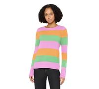 Strickpullover CARTOON "Damen mit Rundhalsausschnitt", Damen, Gr. 36, bunt (lila, orange), Feinstrick, Obermaterial: 100% Kaschmir, straight fit lang, Rundhals, Pullover Strickpullover (15972367-36) l