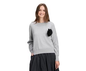 Strickpullover CARTOON "Damen mit Rundhalsausschnitt", Damen, Gr. 42, grau (hellgrau), Obermaterial: 55% Viskose, 30% Polyester, 15% Polyamid, oversize normal, Rundhals, Pullover Strickpullover (59858