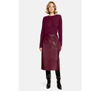 Strickpullover CARTOON "Damen mit Rundhalsausschnitt", Damen, Gr. 42, lila (schwarz aubergine), Feinstrick, Obermaterial: 100% Kaschmir, straight fit normal, Rundhals, Pullover Strickpullover (5368362