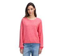Strickpullover CARTOON "Damen mit Rundhalsausschnitt", Damen, Gr. 44, rot (bright rot melange), Obermaterial: 54% Polyacryl, 32% Polyester, 10% Wolle, 4% Elasthan, oversize normal, Rundhals, Pullover 