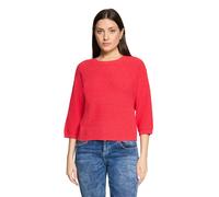 Strickpullover CARTOON "Damen mit Rundhalsausschnitt", Damen, Gr. 44, rot, Obermaterial: 80% Baumwolle, 20% Polyamid, figurumspielend normal, Rundhals, Pullover Strickpullover (60608058-44) rot
