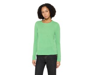 Strickpullover CARTOON "Damen mit Rundhalsausschnitt", Damen, Gr. 46, shamrock, Feinstrick, Obermaterial: 100% Kaschmir, straight fit lang, Rundhals, Pullover Strickpullover (11379403-46) shamrock