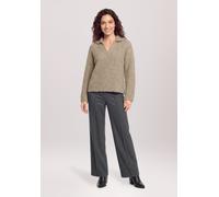 Strickpullover CARTOON "Damen mit V-Ausschnitt", Damen, Gr. 46, beige (light mauve), Obermaterial: 68% Polyester, 20% Polyacryl, 8% Wolle, 4% Elasthan, oversize normal, V-Ausschnitt, Pullover Strickpu