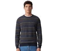 Strickpullover CASAMODA "CASAMODA Pullover gestreift", Herren, Gr. 3XL, blau (dunkelblau), 80% Wolle, 20% NY, Pullover Strickpullover (37579215-XXXL) dunkelblau