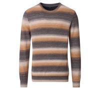Strickpullover CASAMODA "CASAMODA Pullover gestreift", Herren, Gr. L, orange, 80% Wolle, 20% NY, Pullover (66646845-L) orange