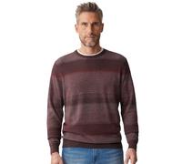 Strickpullover CASAMODA "CASAMODA Pullover gestreift", Herren, Gr. L, rot (dunkelrot), 100% Baumwolle, Pullover Strickpullover (14839613-L) dunkelrot
