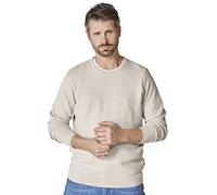 Strickpullover CASAMODA "CASAMODA Pullover uni", Herren, Gr. 3XL, weißbeige, 100% Baumwolle, Pullover Strickpullover (29849726-XXXL) weißbeige